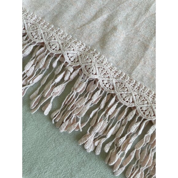 Cato Fringe Scallop Hem Crop Top Lightweight Knit Boho Cottagecore Hippie L/XL - Picture 10 of 10